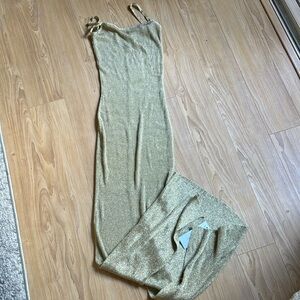 Rumored Glitz Maxi Dress Gold Shimmer